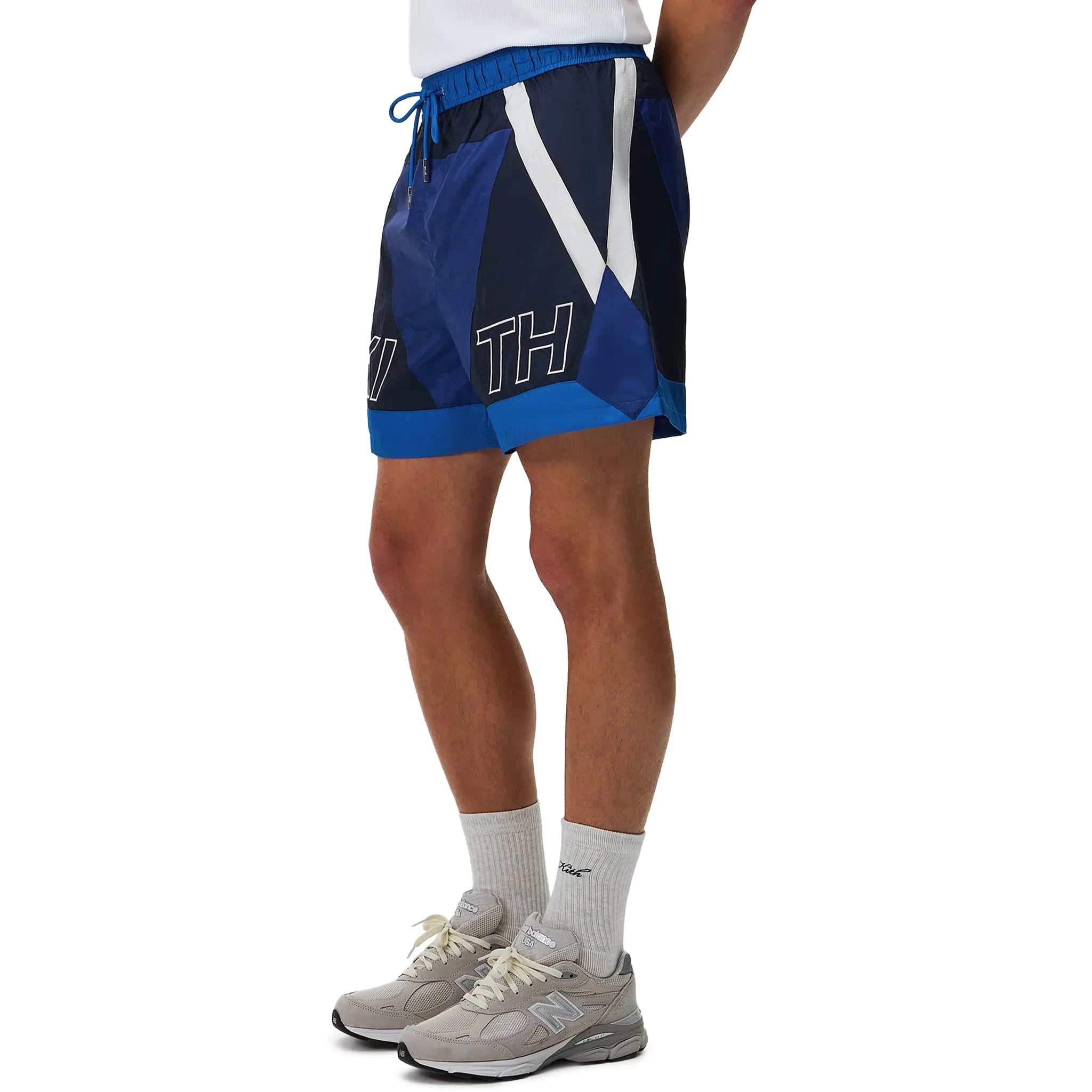 Front Side View of Kith Washed Nylon Turbo Layer Shorts KHM061279-458